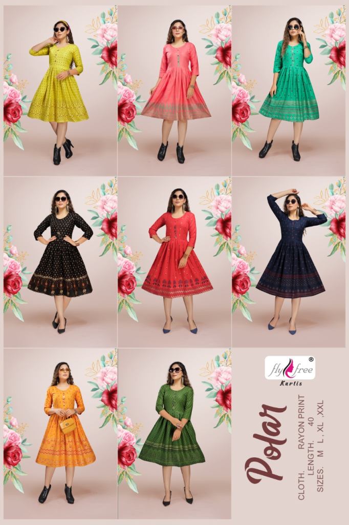 Fly Free Polar Anarkali Kurtis Catalog