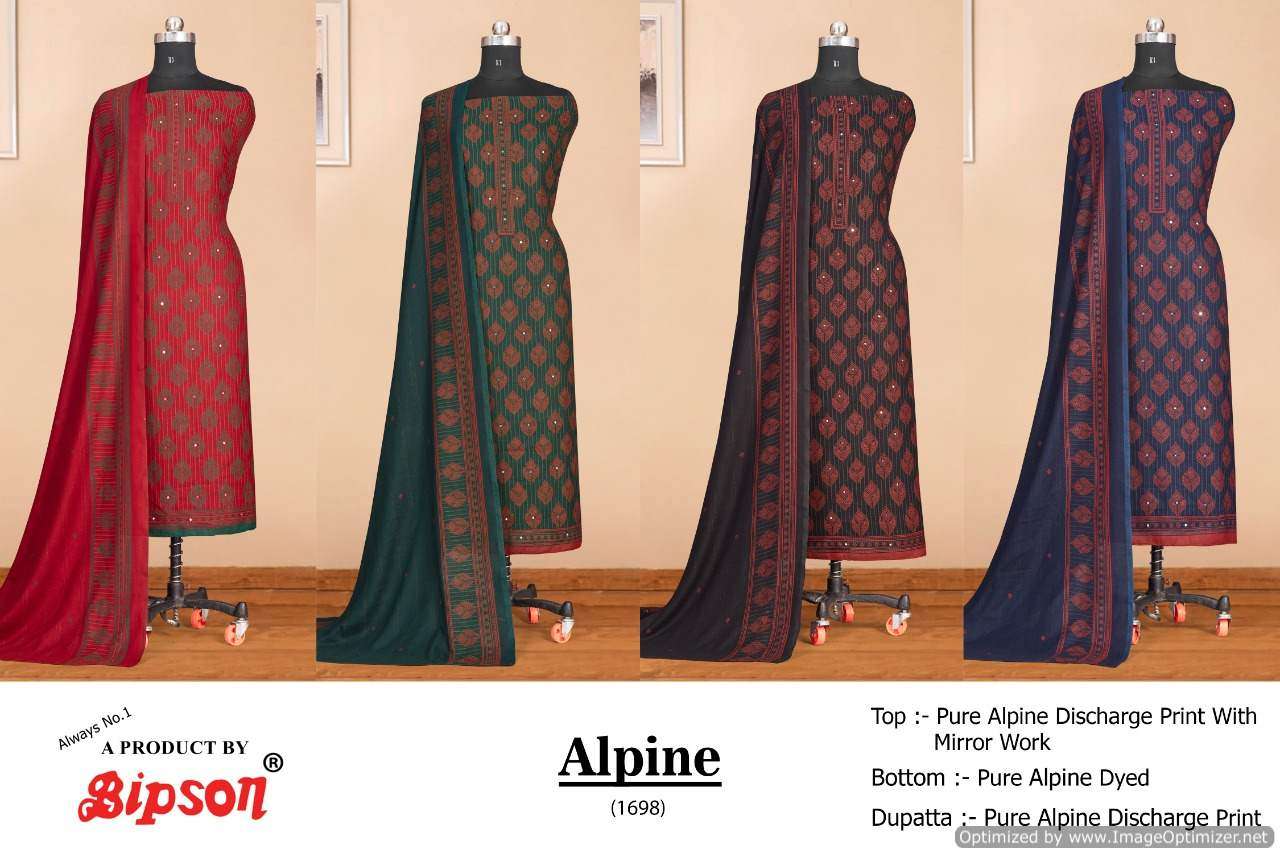 Bipson Alpine 1698 Fancy  Designer Dress Material