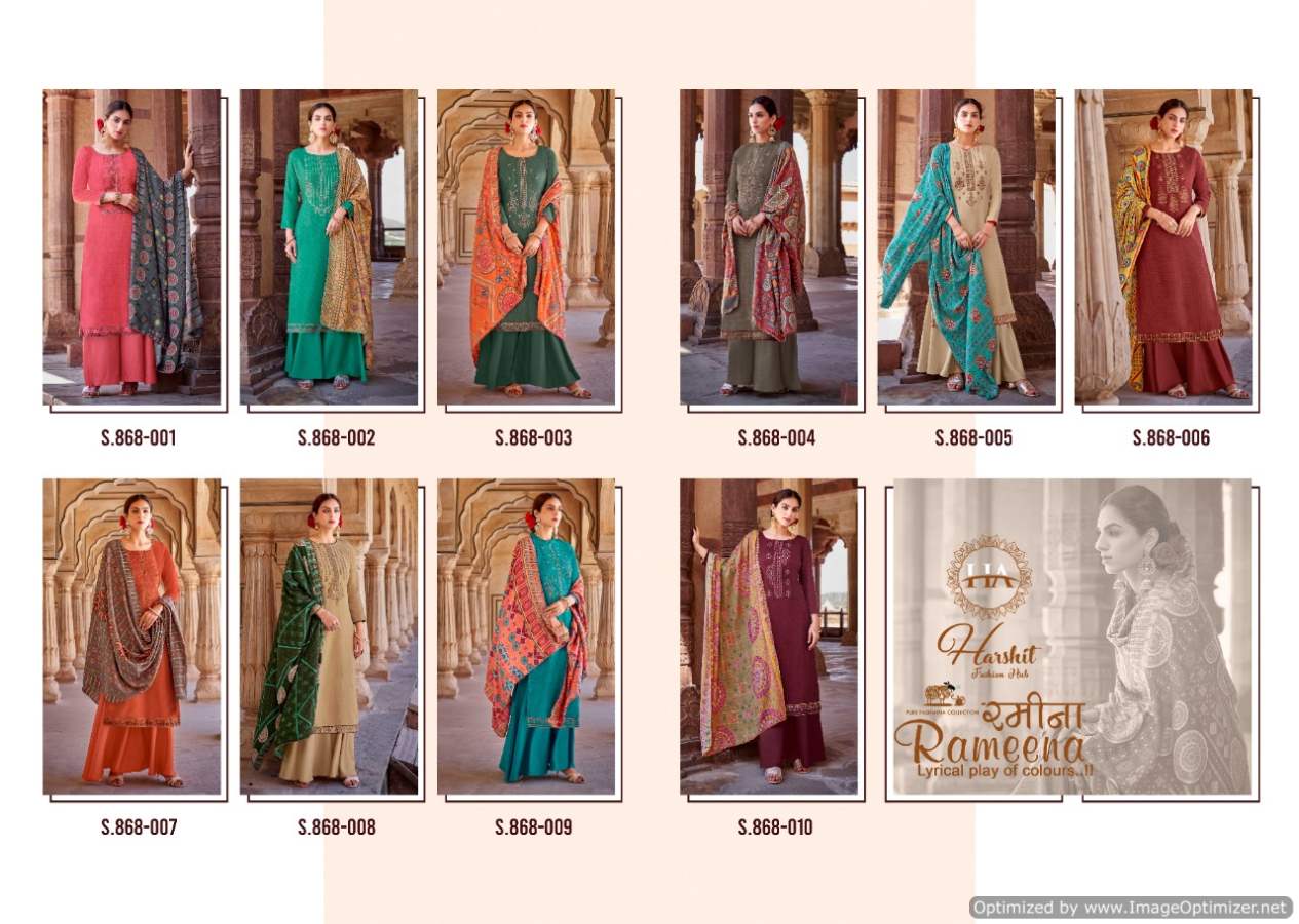 Harshit Rameena Winter Wear Designer Wool Pashmina Catalog