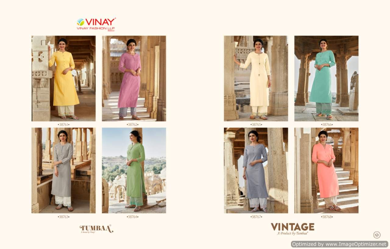 Vinay Tumbaa Vintage Ethnic Wear Online Kurti With Bottom Catalog