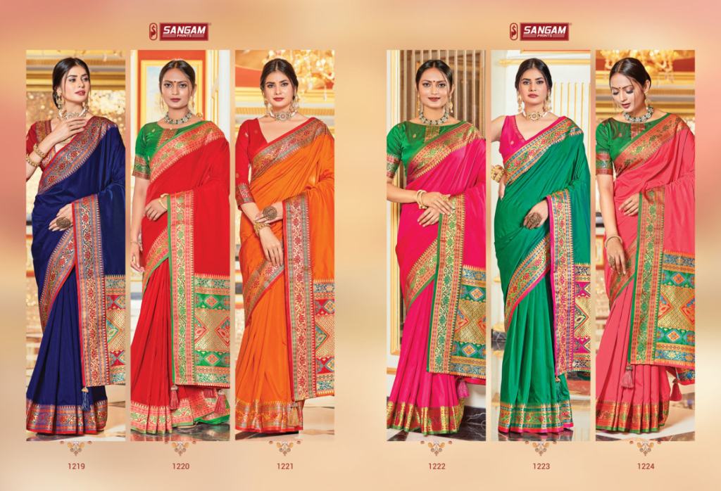 Sangam Kayan Festive Wear Silk Wholseale Saree Catalog