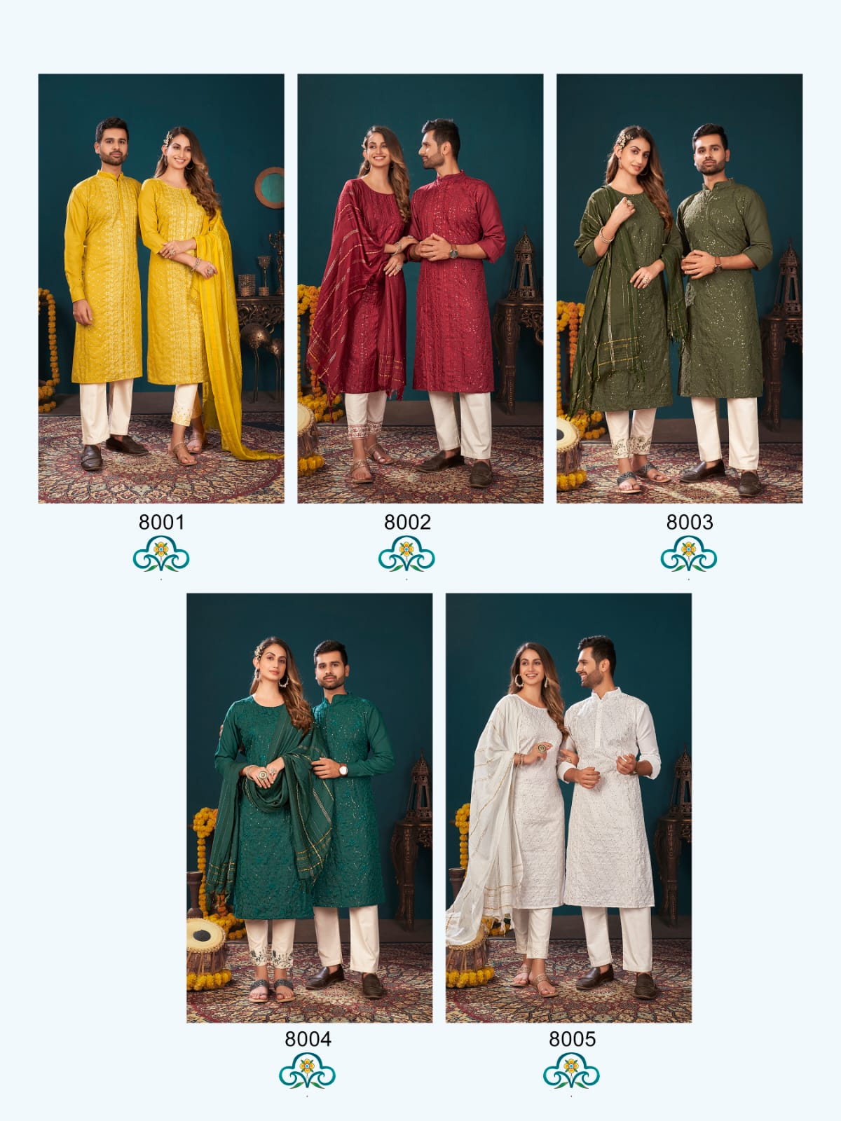 Banwery Royal Couple Vol 8 Fancy Wear Designer Couple Kurta Catalog