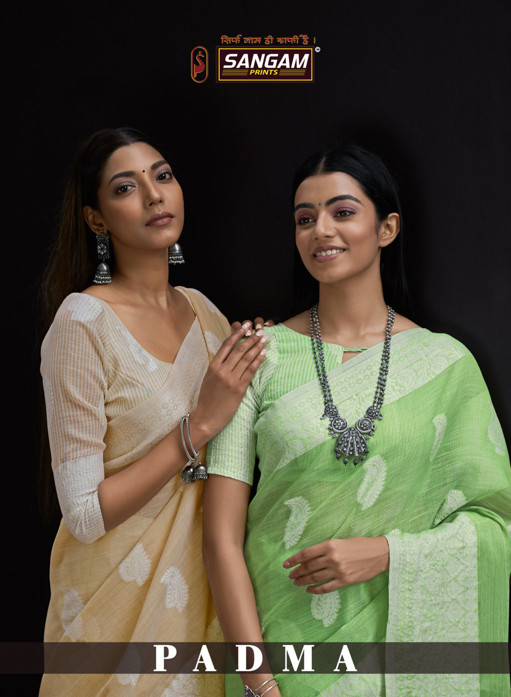 Sangam Presents Padma Linen Sarees Collection