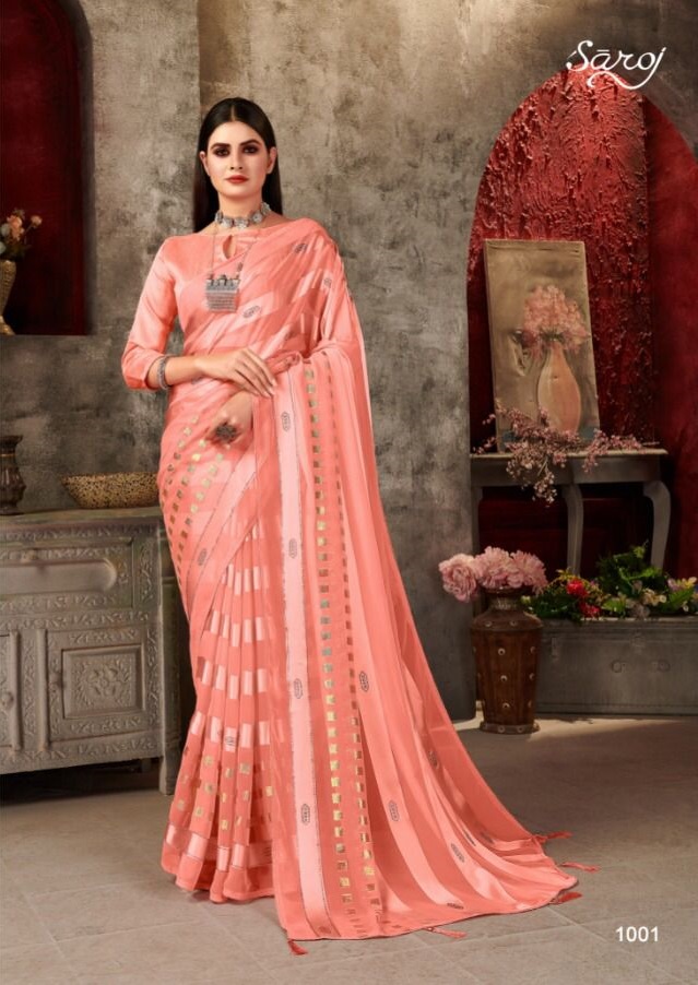 Saroj Rumi Casual Wear Georgette Saree Collection