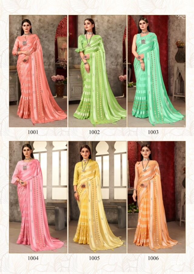 Saroj Rumi Casual Wear Georgette Saree Collection