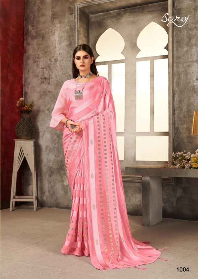 Saroj Rumi Casual Wear Georgette Saree Collection