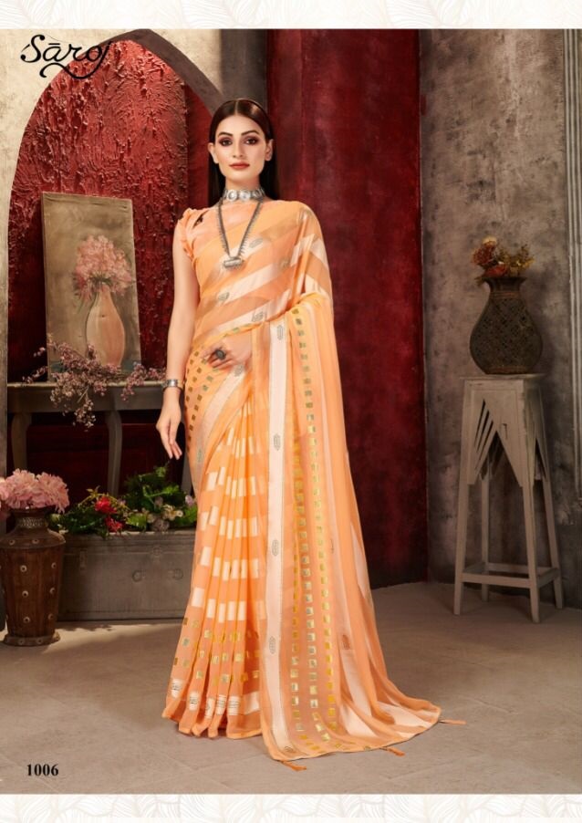 Saroj Rumi Casual Wear Georgette Saree Collection
