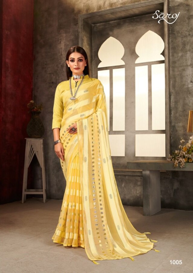 Saroj Rumi Casual Wear Georgette Saree Collection