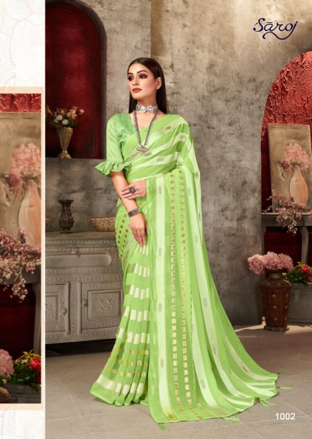 Saroj Rumi Casual Wear Georgette Saree Collection