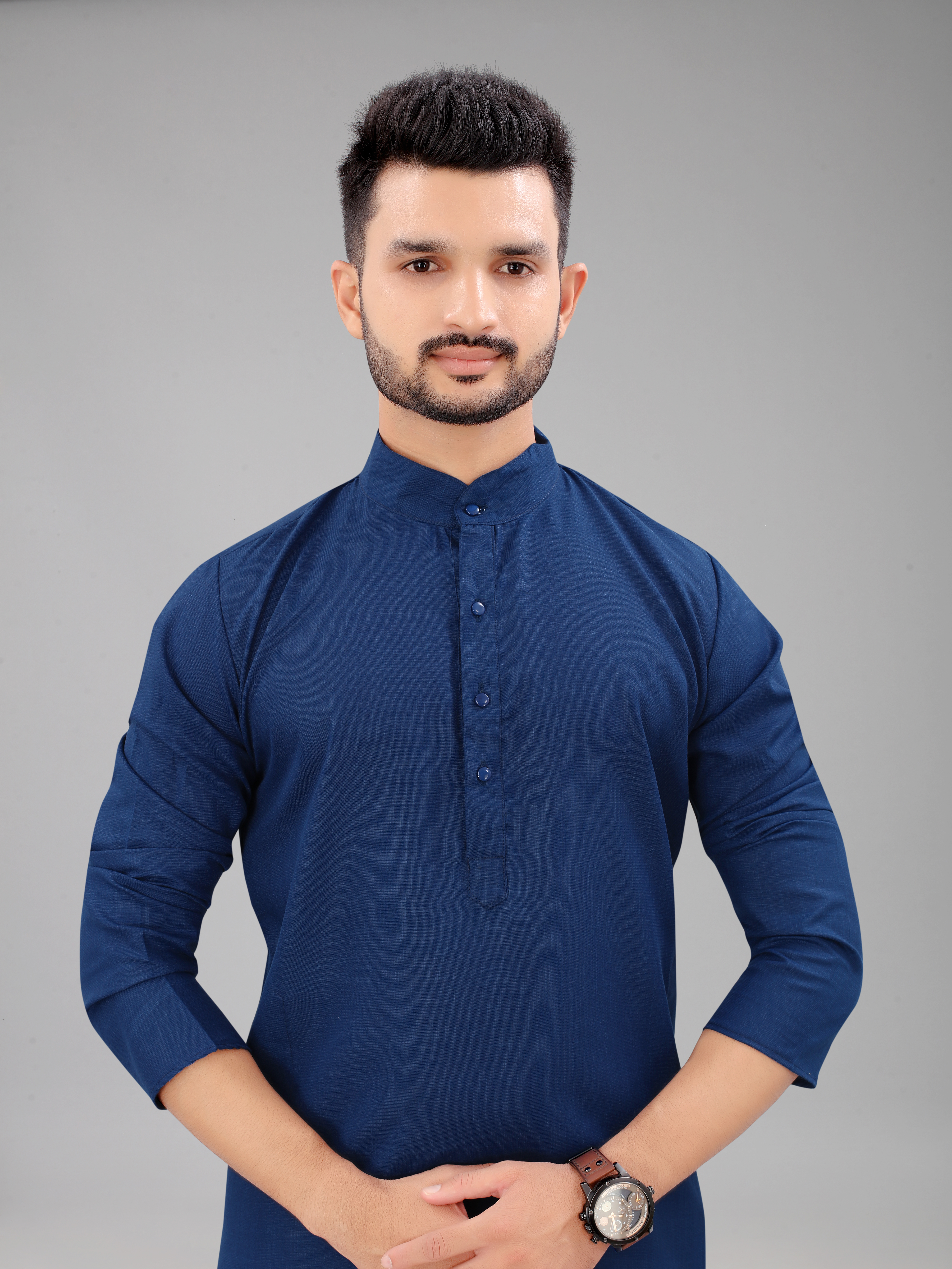 Blue Colors Plain Kurta Pajama For Men Online In Surat