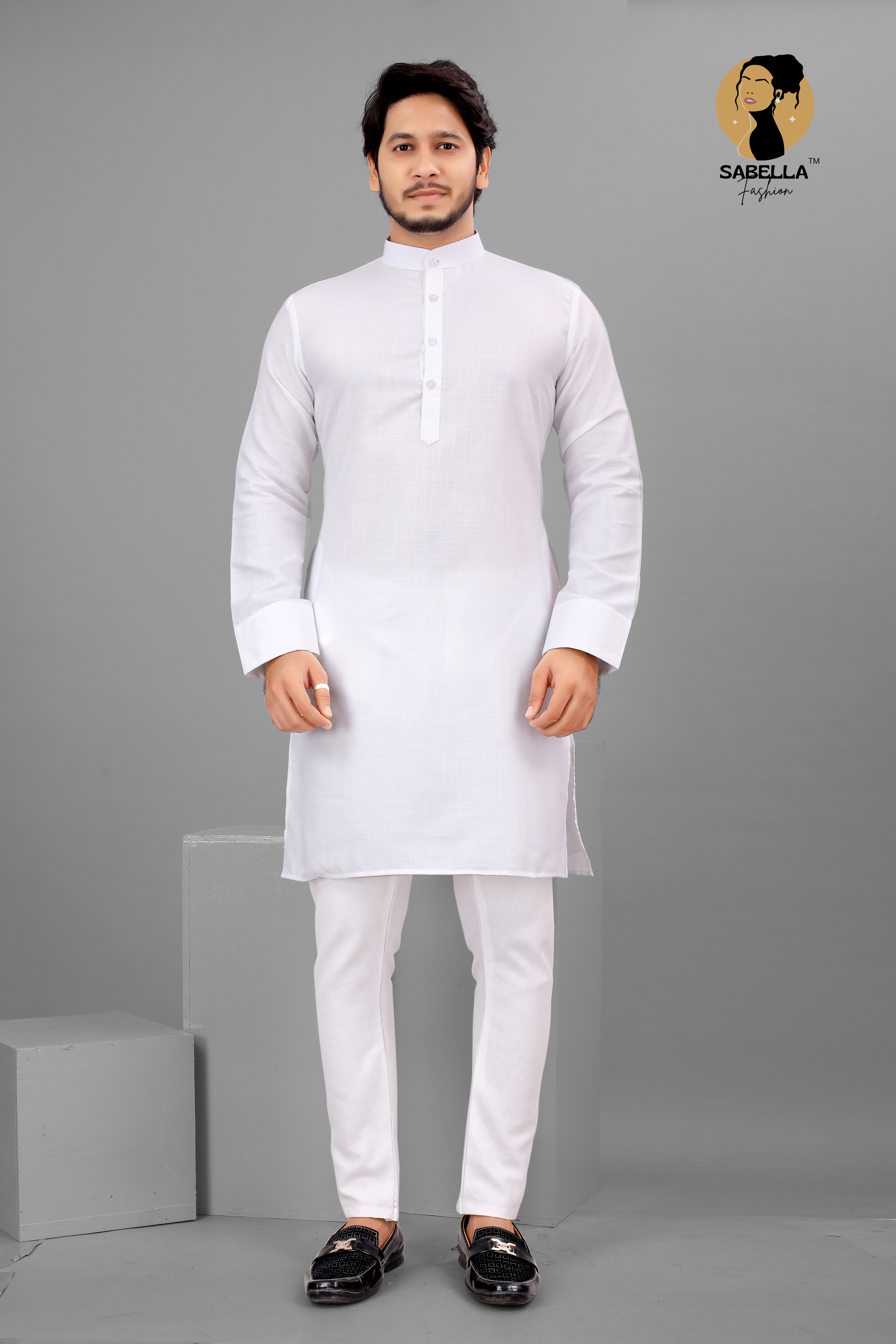 Buy Men Eid Special Plain White Kurta Pajama Online - MKPV0460 | Andaaz  Fashion