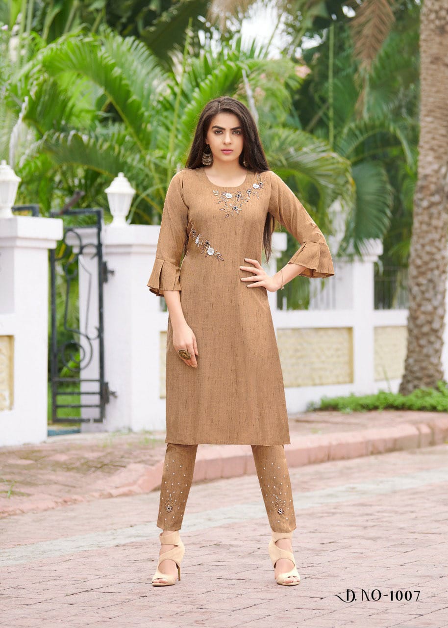 Aarohi  Buy Wholesale Designer Kurti With Bottom In India