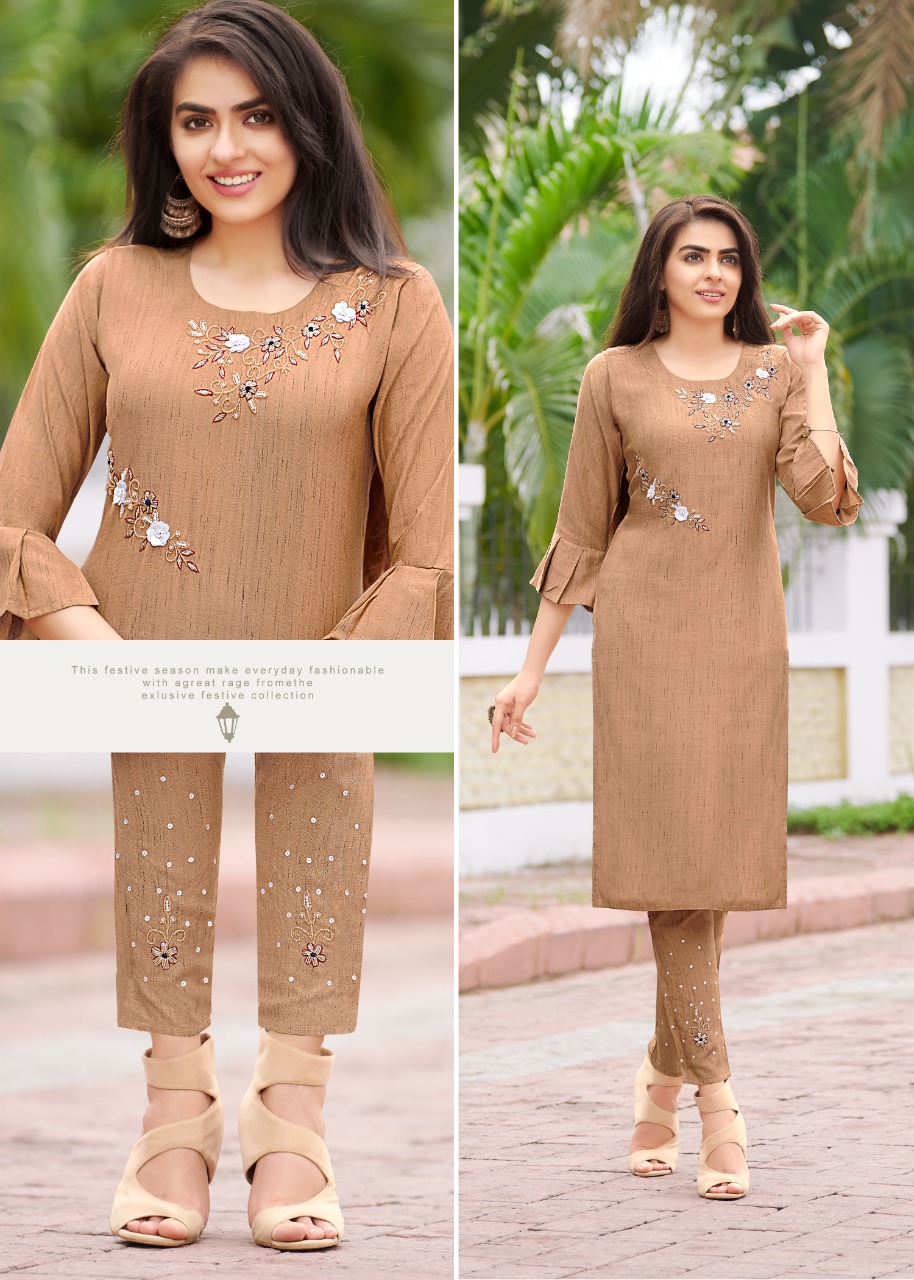 Aarohi  Buy Wholesale Designer Kurti With Bottom In India