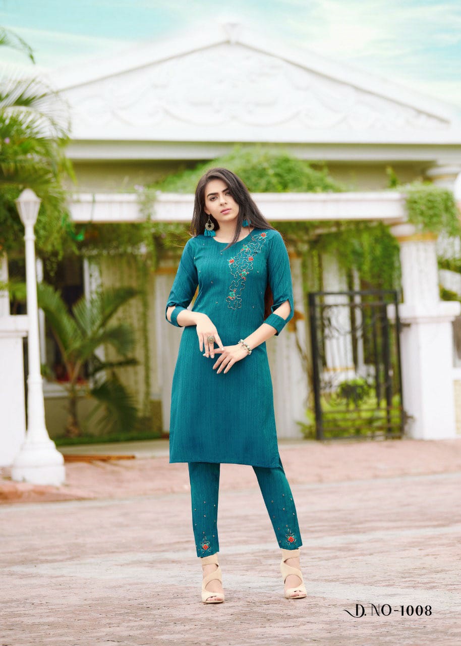 Aarohi  Buy Wholesale Designer Kurti With Bottom In India