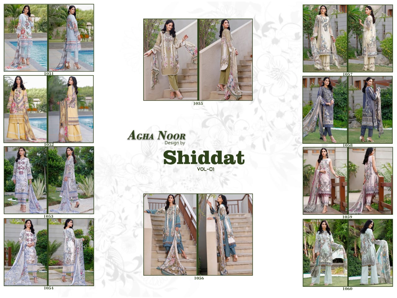Agha Noor Shiddat Vol  1 Jam Cotton Dress Materials Wholesale