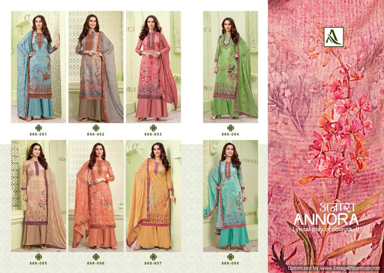 Alok Annora Digital Print Jam Designer Dress Material Catalog