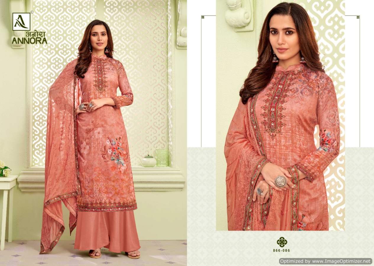 Alok Annora Digital Print Jam Designer Dress Material Catalog