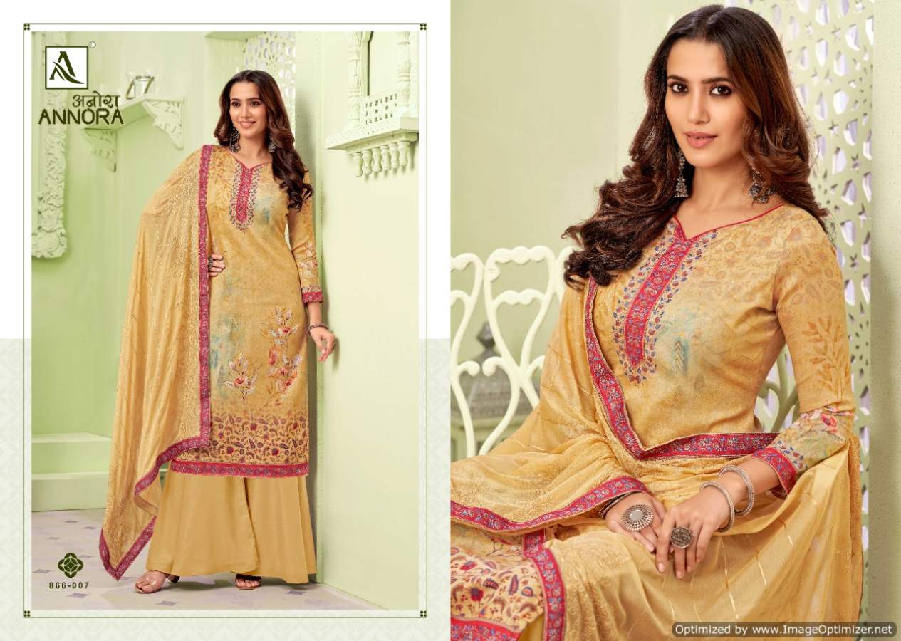 Alok Annora Digital Print Jam Designer Dress Material Catalog