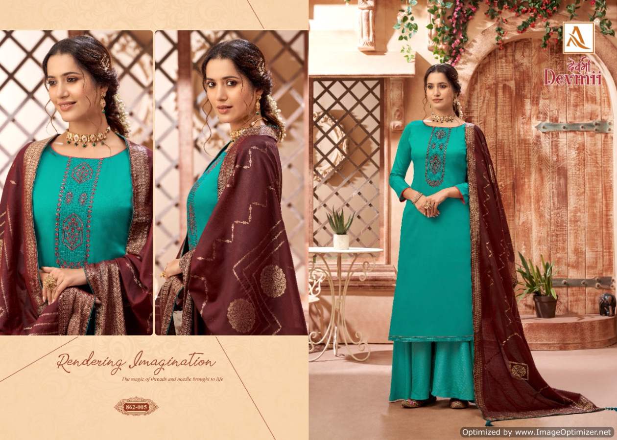 Alok Devmii Jam Cotton Embroidery Designer Dress Material Catalog