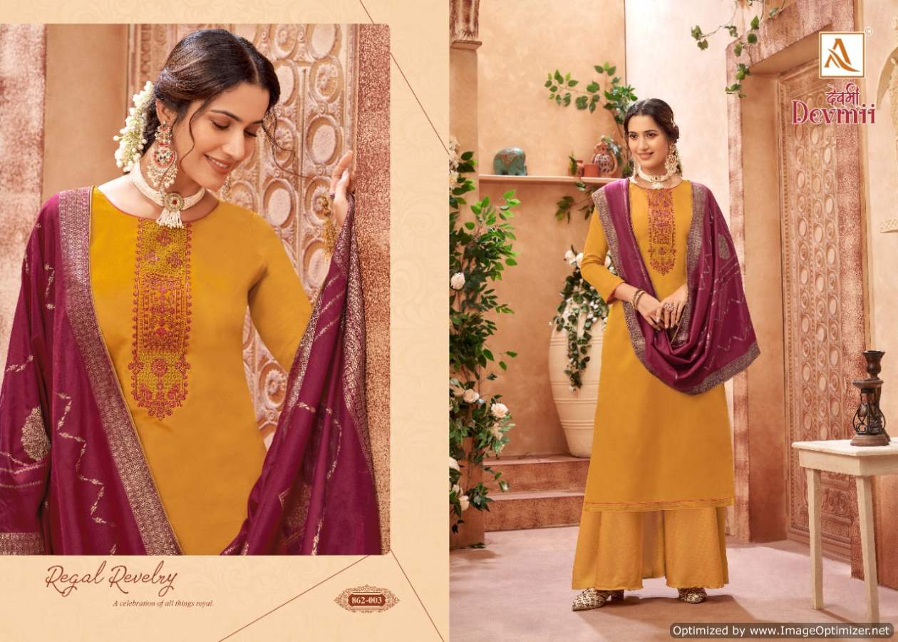 Alok Devmii Jam Cotton Embroidery Designer Dress Material Catalog