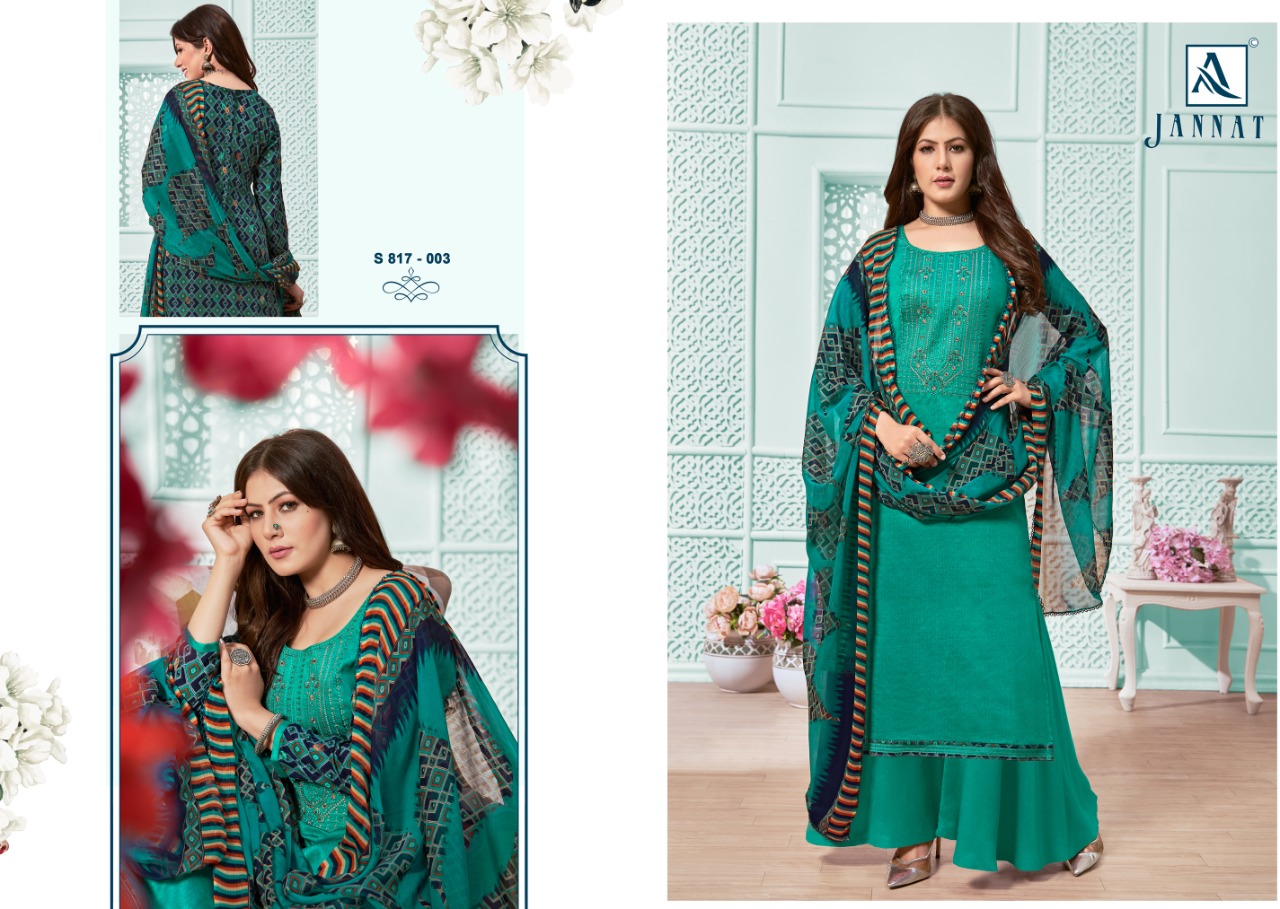 Alok Jannat Pure Zam Dress Meterial For Daily Wear Dress Material Catalog