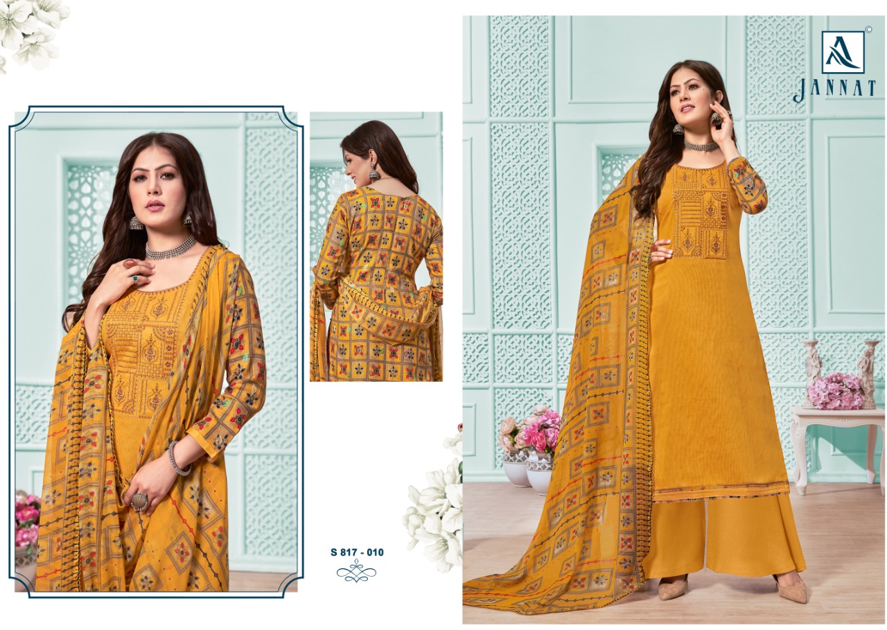 Alok Jannat Pure Zam Dress Meterial For Daily Wear Dress Material Catalog