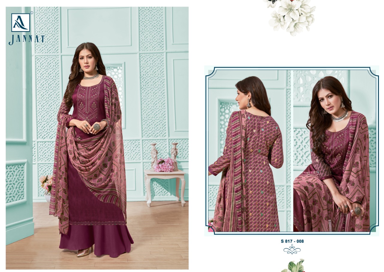 Alok Jannat Pure Zam Dress Meterial For Daily Wear Dress Material Catalog