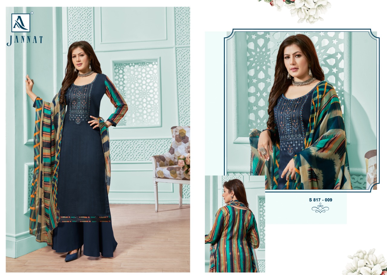 Alok Jannat Pure Zam Dress Meterial For Daily Wear Dress Material Catalog