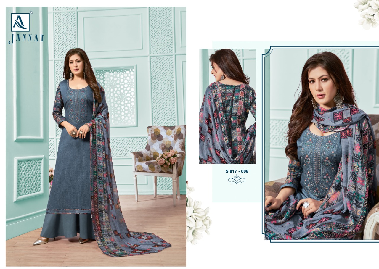 Alok Jannat Pure Zam Dress Meterial For Daily Wear Dress Material Catalog