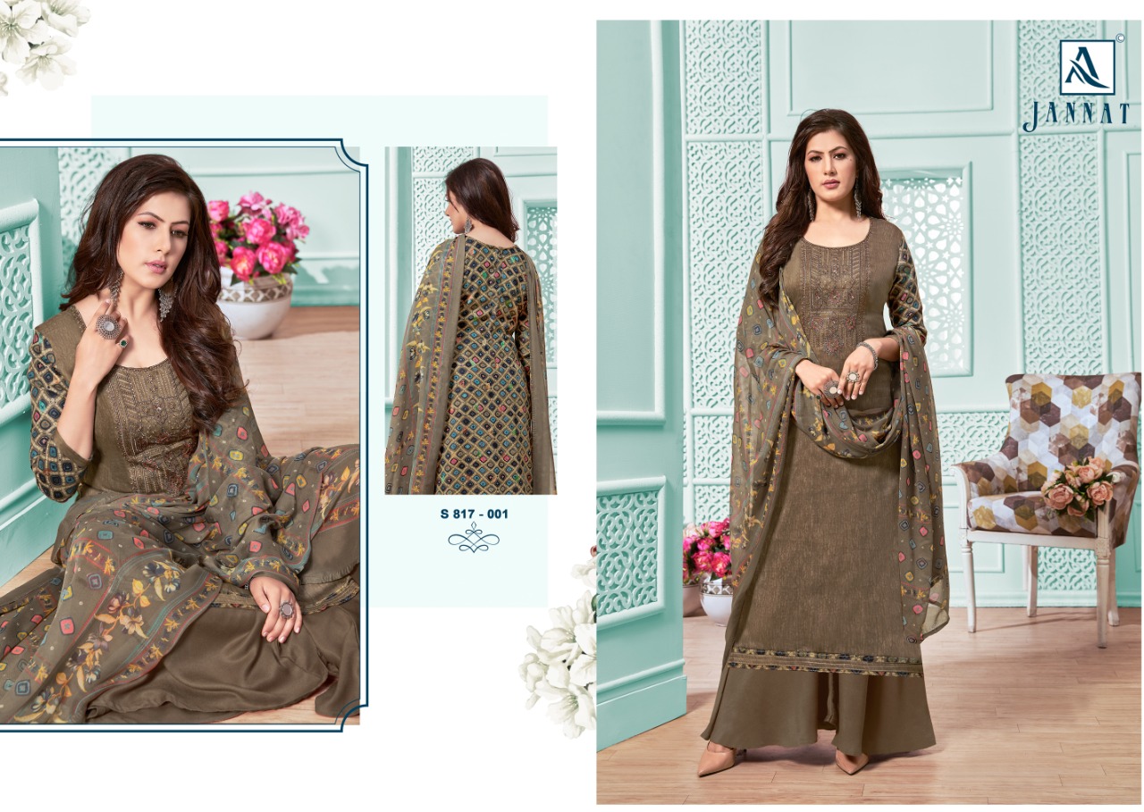 Alok Jannat Pure Zam Dress Meterial For Daily Wear Dress Material Catalog