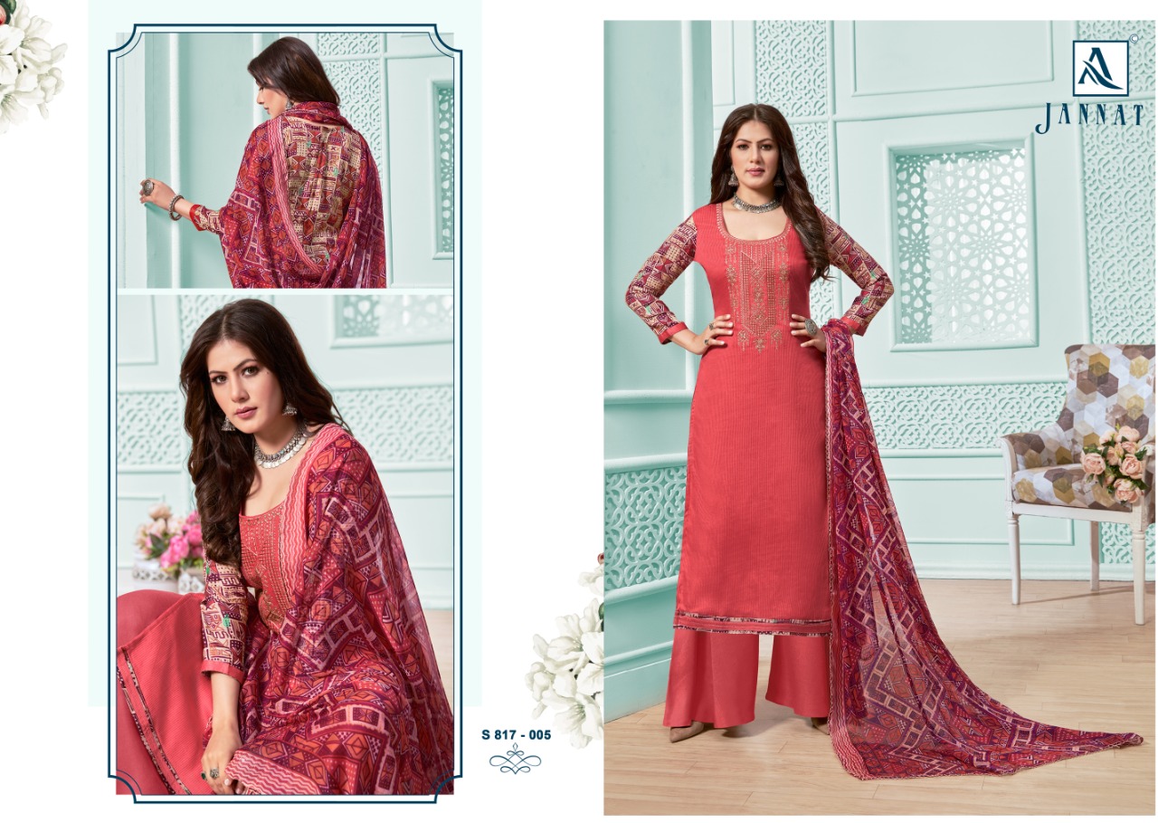 Alok Jannat Pure Zam Dress Meterial For Daily Wear Dress Material Catalog