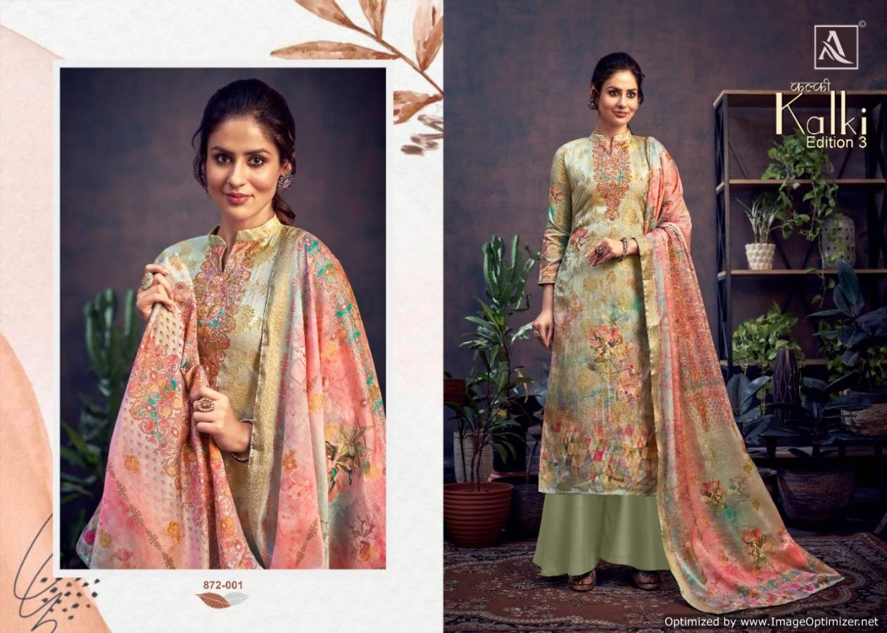 Alok Kalki Edition Vol  3 Digital Print Designer Dress Material Catalog