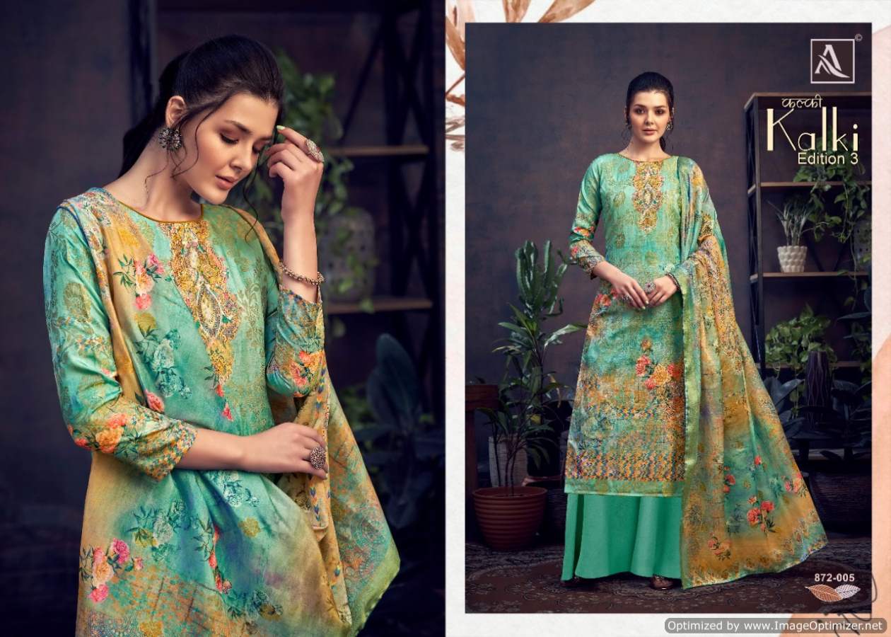 Alok Kalki Edition Vol  3 Digital Print Designer Dress Material Catalog