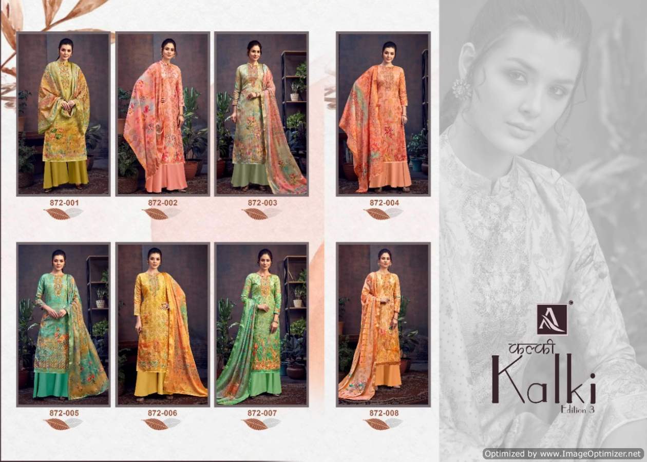 Alok Kalki Edition Vol  3 Digital Print Designer Dress Material Catalog