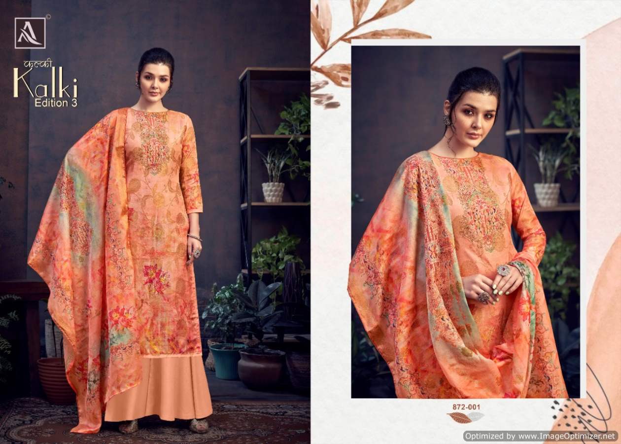 Alok Kalki Edition Vol  3 Digital Print Designer Dress Material Catalog