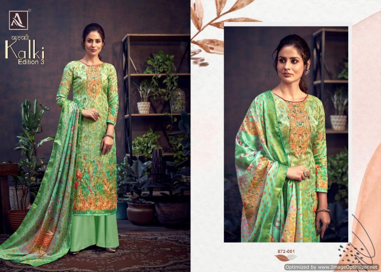 Alok Kalki Edition Vol  3 Digital Print Designer Dress Material Catalog