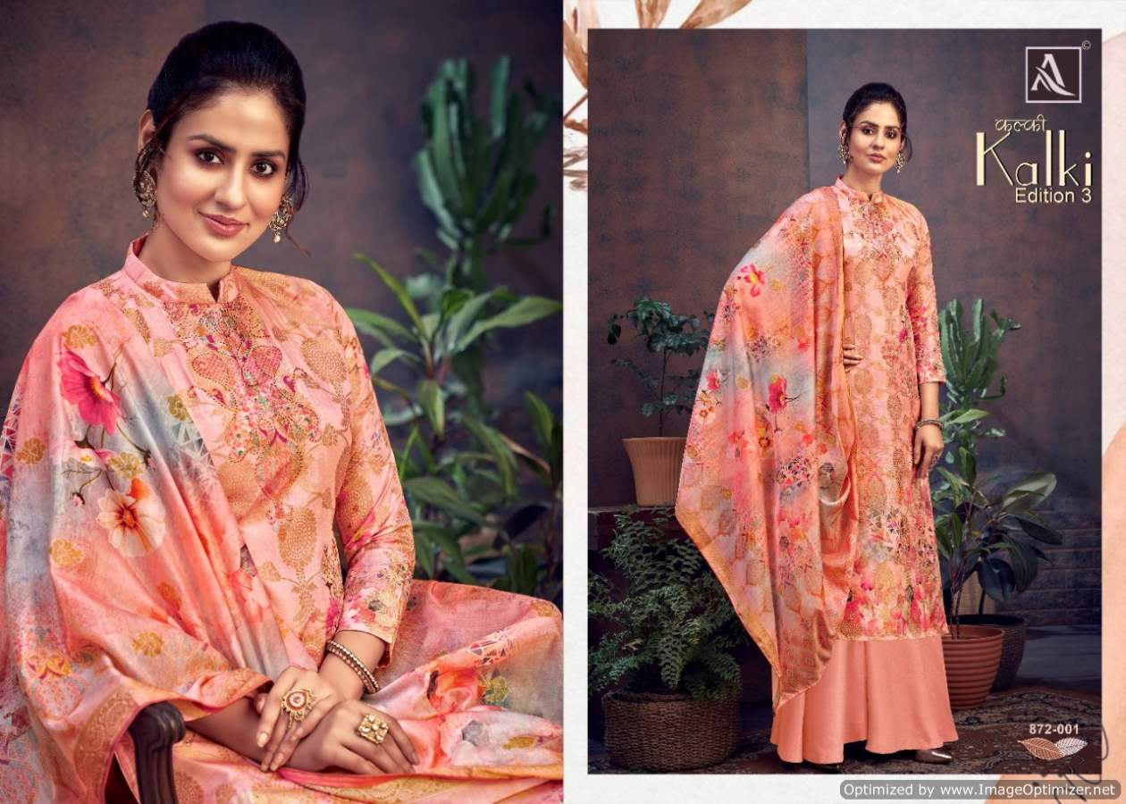 Alok Kalki Edition Vol  3 Digital Print Designer Dress Material Catalog