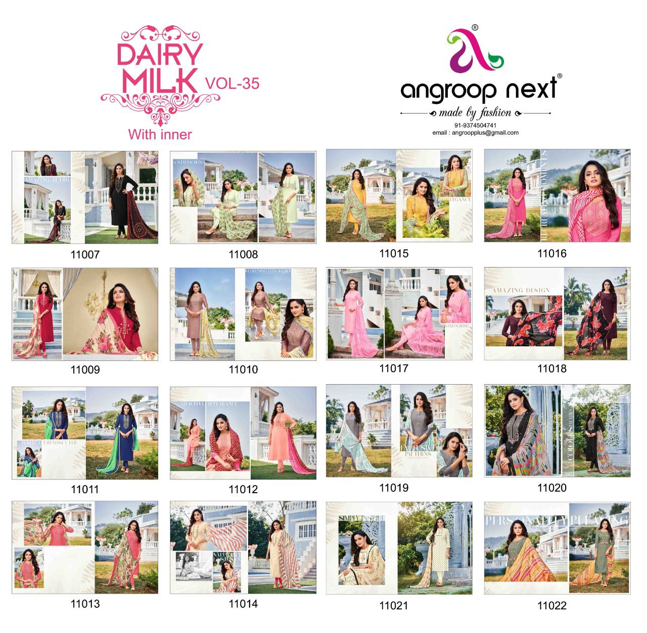 Angroop Dairy Milk Vol  35 Chanderi Cotton Dress Material Catlaog