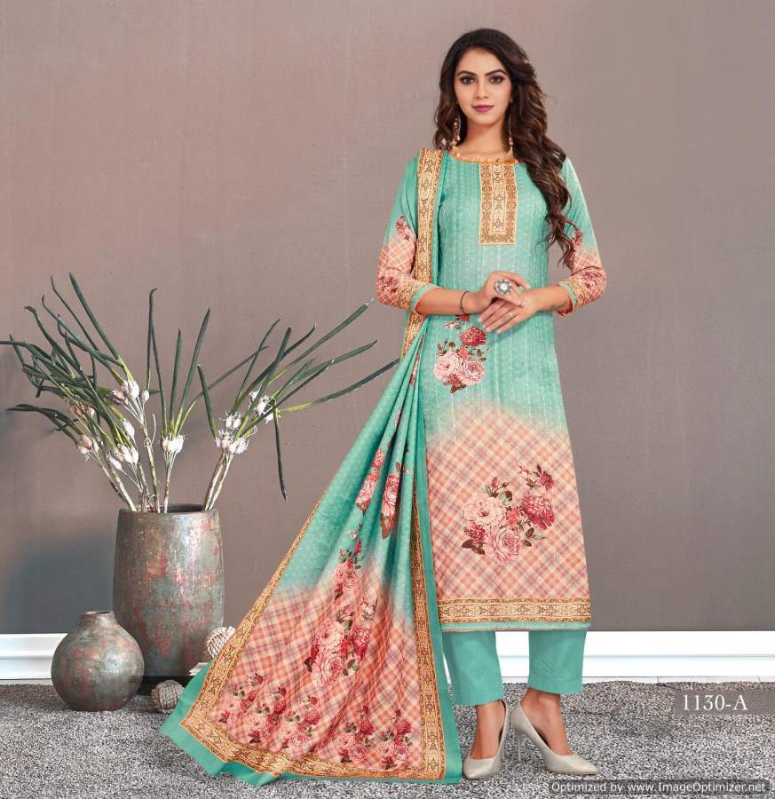 Bipson Nargis 1130 Ready Made Woollen Drees  Meterials Catalog