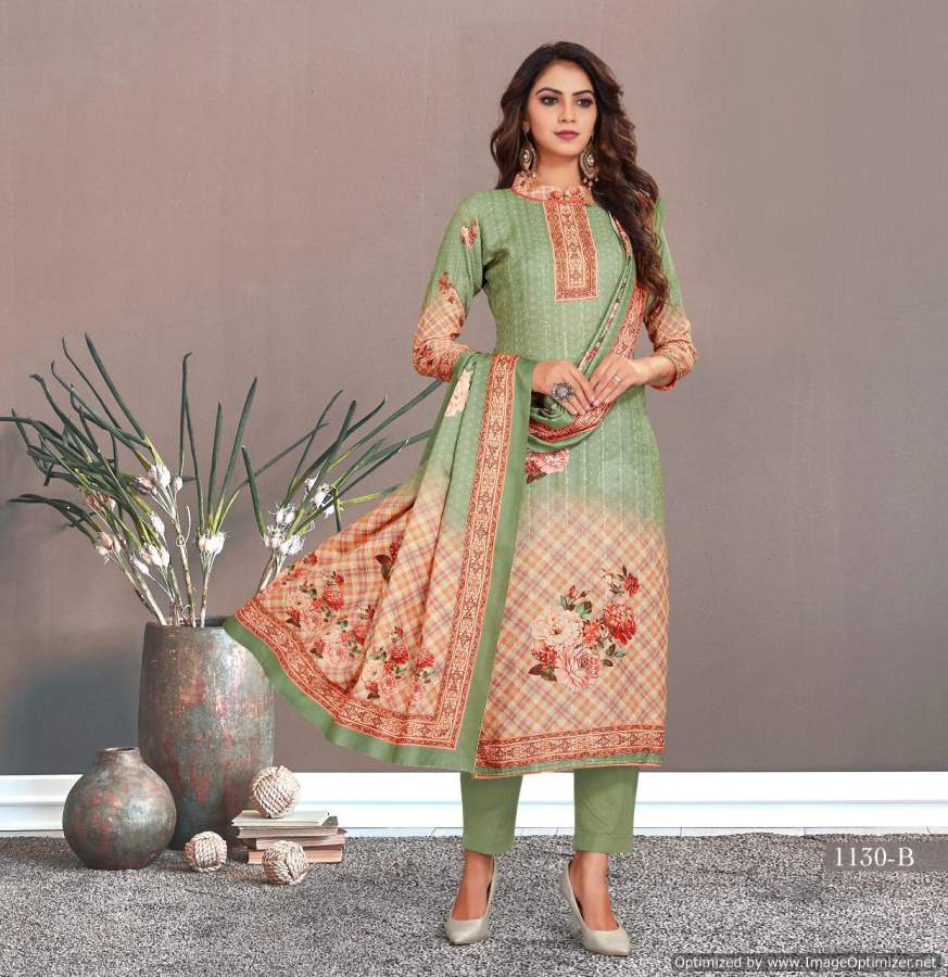 Bipson Nargis 1130 Ready Made Woollen Drees  Meterials Catalog