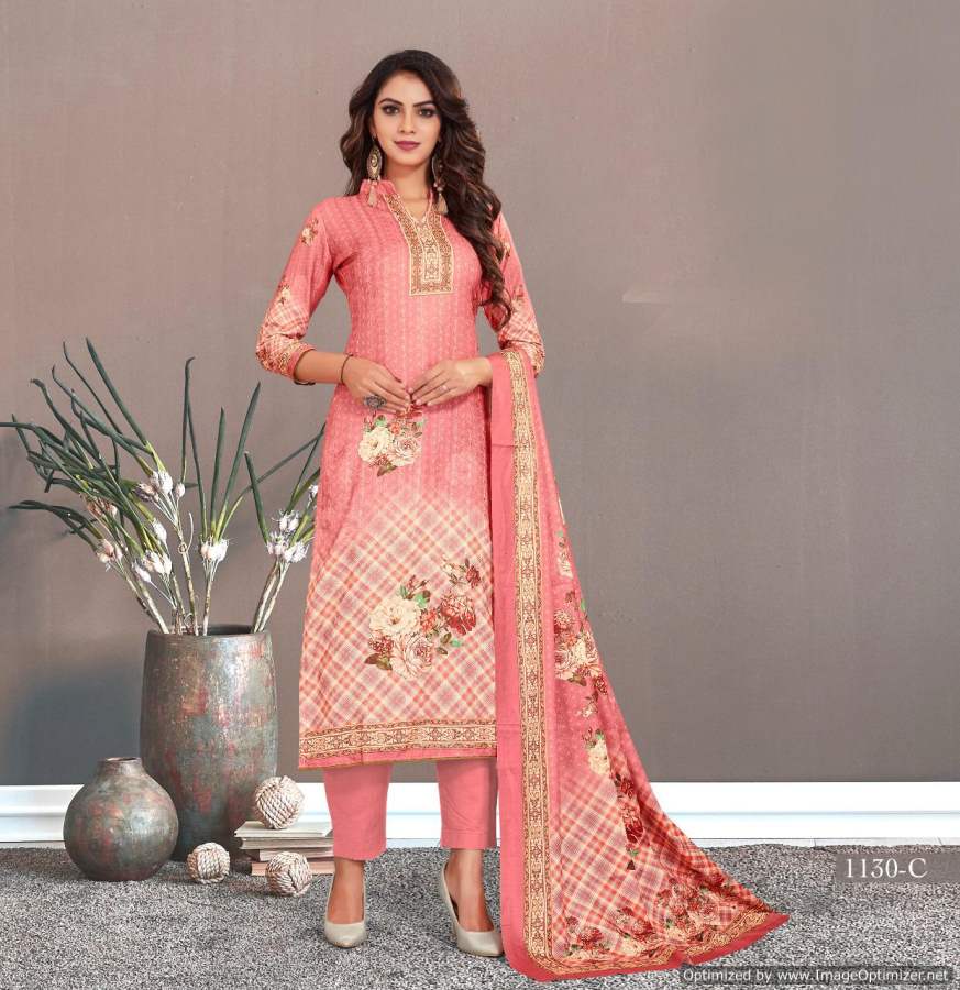 Bipson Nargis 1130 Ready Made Woollen Drees  Meterials Catalog