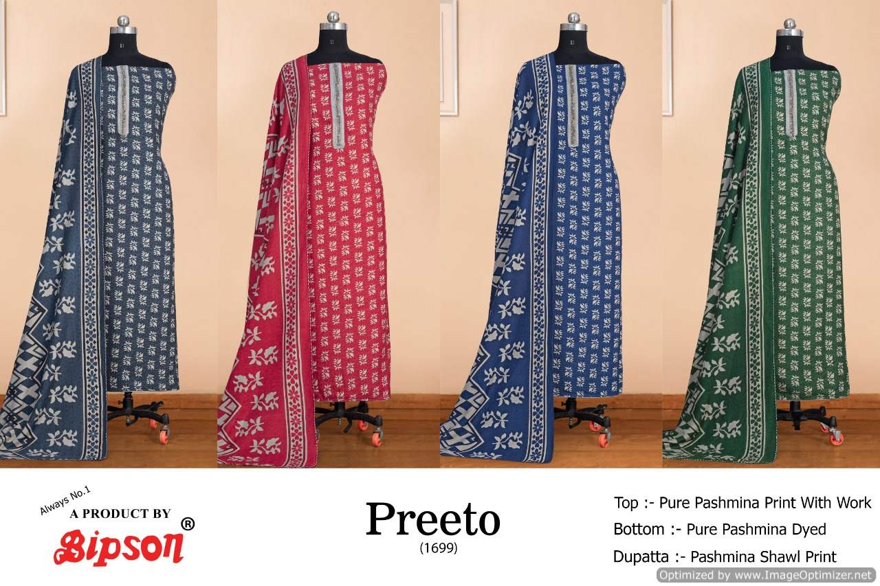 Bipson Preeto 1699 Winter Wear Printed Pashmina Catalog