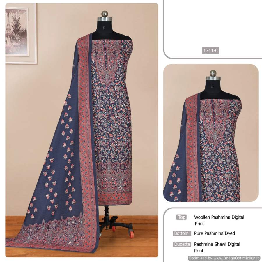 Bipson Preeto 1711 Winter Wear Printed Pashmina Catalog