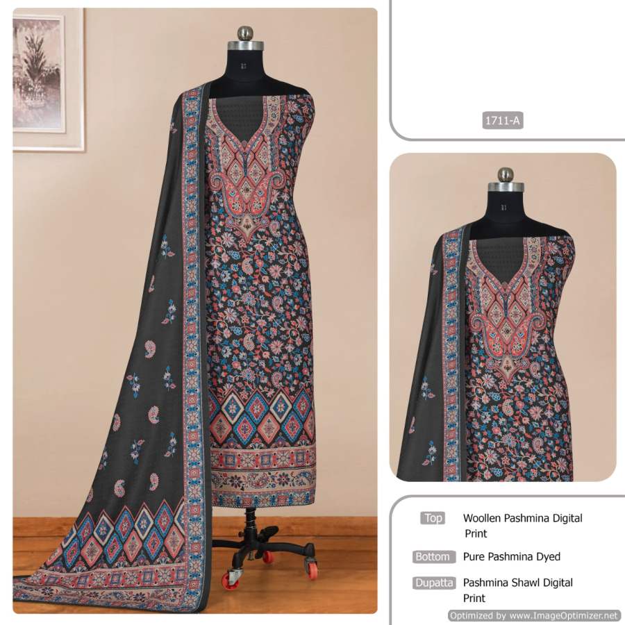 Bipson Preeto 1711 Winter Wear Printed Pashmina Catalog