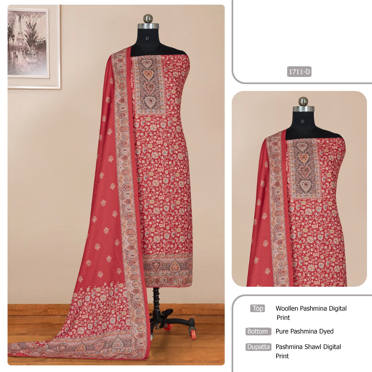 Bipson Preeto 1711 Winter Wear Printed Pashmina Catalog