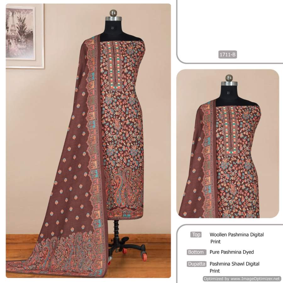 Bipson Preeto 1711 Winter Wear Printed Pashmina Catalog