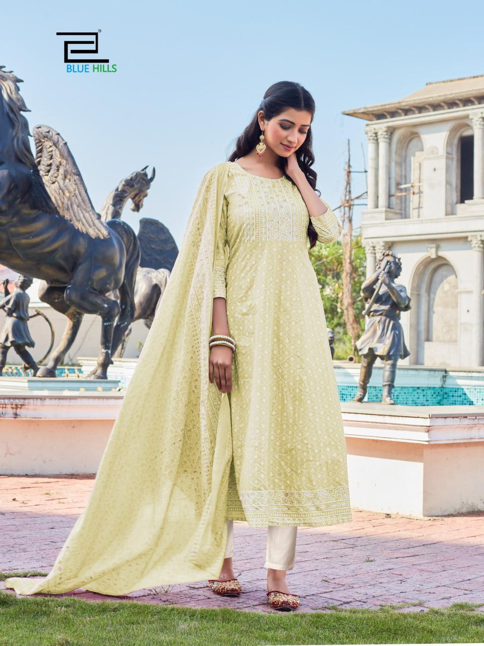 Blue Hills Capture Vol  3 Festive Wear Ready Made Kurti Bottom And Duptta