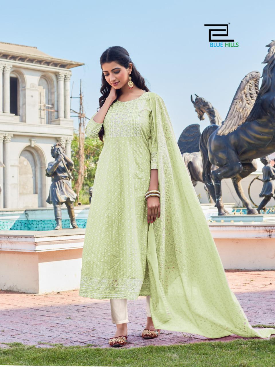 Blue Hills Capture Vol  3 Festive Wear Ready Made Kurti Bottom And Duptta