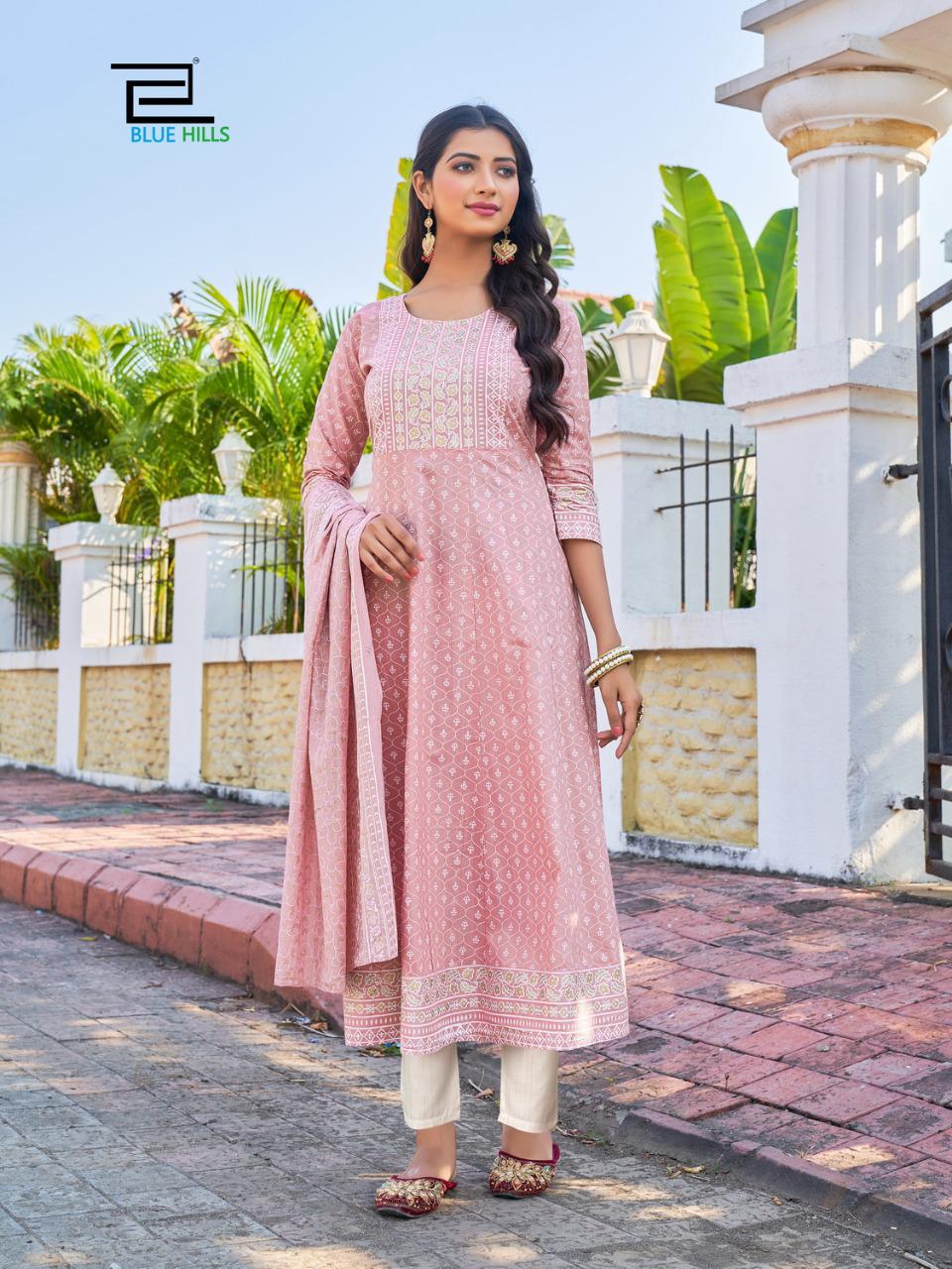 Blue Hills Capture Vol  3 Festive Wear Ready Made Kurti Bottom And Duptta