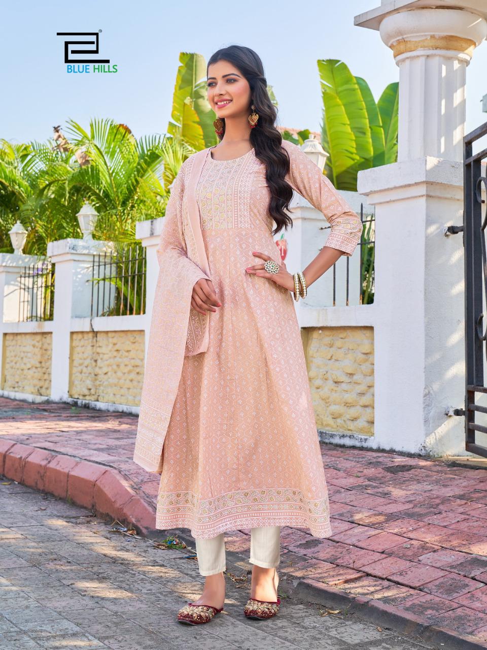 Blue Hills Capture Vol  3 Festive Wear Ready Made Kurti Bottom And Duptta